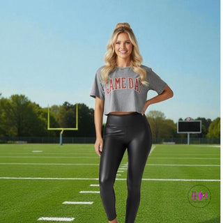 Game Day Puff Women’s Vintage Graphic Crop Top ✨🏈⚾️🥎🏀