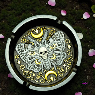 Luna Moth Enchanted Ashtray 🦋💀🌙