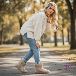 💎 Presley Bedazzled Glam Sherpa Booties 💎