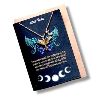 🦋 Luna Moth Necklace Greeting Card 🌙✨