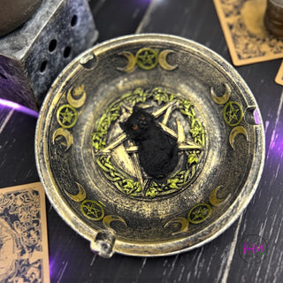 Midnight Familiar Triple Moon Ashtray 🐈‍⬛