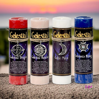 Celestial Pewter Pendant Candle 🌙⭐🕯️