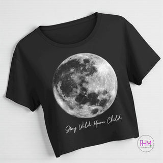Stay Wild Moon Child Black Cropped Tee ✨🌙