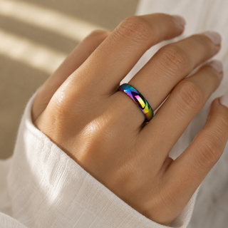 🖤🌈 Hex the Negativity Hematite Ring Collection 🌈🖤