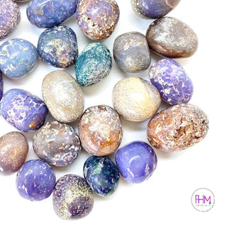 Charmed Grape Agate Tumbled Stone💜