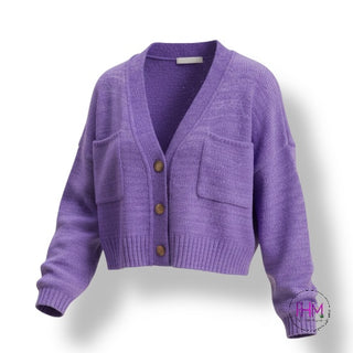 Bloom & Boss Up Lilac Cardigan Sweater 🪻✨