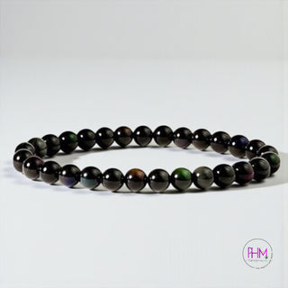 ✨ Shadow Spectrum Obsidian Bracelet 🌈🖤