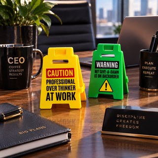 ⚠️ Caution: Unpredictable AF | Desk Warning Sign