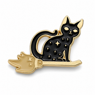 🧹🐈‍⬛ Catch Me Hexside Enamel Pin 🧙🏼