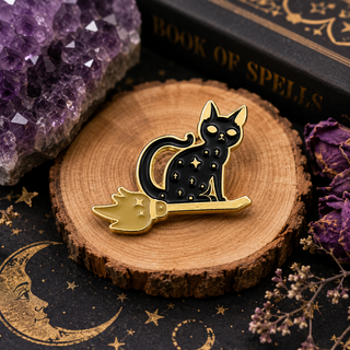 🧹🐈‍⬛ Catch Me Hexside Enamel Pin 🧙🏼