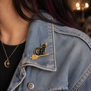 🧹🐈‍⬛ Catch Me Hexside Enamel Pin 🧙🏼