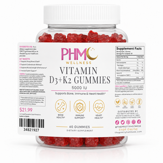 COMING SOON!! ☀️ Vitamin D3 + K2 Gummies 5000 IU | PHM Wellness™