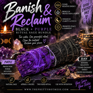 🖤💜 Banish & Reclaim™ | Black + Purple Ritual Sage Bundle