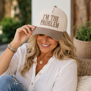 I'm The Problem Two-Tone Trucker Hat 😏🖤✨
