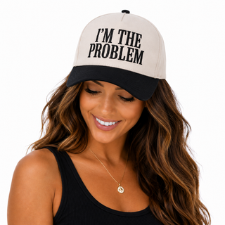 I'm The Problem Two-Tone Trucker Hat 😏🖤✨