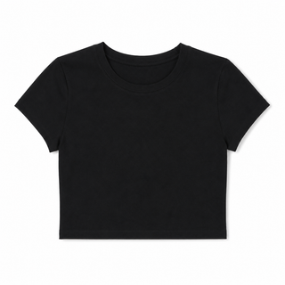 Essential Baby Tee Crop Top ✨🖤