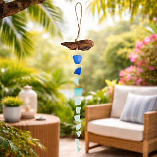 Moonlight Waves Seaglass Windchime 🌊✨