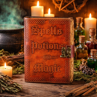 Magic Spells Leather Journal 🖤📖✨