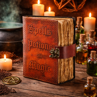 Magic Spells Leather Journal 🖤📖✨