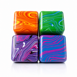 🌈 Marble Swirl Squish Cube 🧊✨