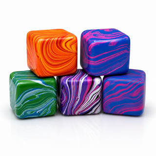 🌈 Marble Swirl Squish Cube 🧊✨