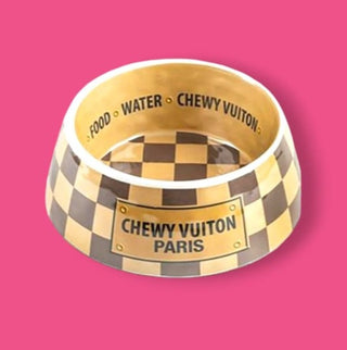 Chewy Vuiton Pet Bowl