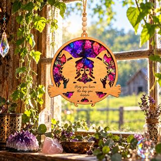 The Day You Deserve | Witchy Stained Glass Sun Catcher
