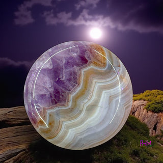 Enchanted Amethyst with Mexican Agate Round Palm Stones 💜🌎