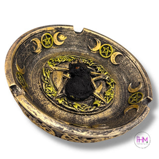 Midnight Familiar Triple Moon Ashtray 🐈‍⬛