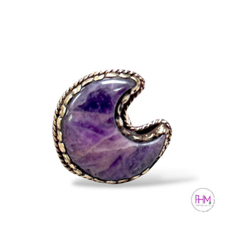 Karma’s Crystal Moon Sterling Silver Ring 🌙