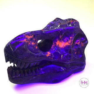 Shadow Fire Yooperlite T-Rex Crystal Carving 🔥🌙