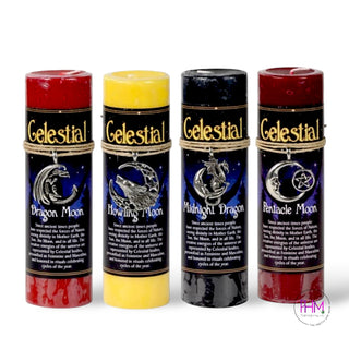 Celestial Pewter Pendant Candle 🌙⭐🕯️