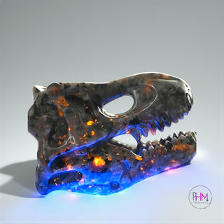 Shadow Fire Yooperlite T-Rex Crystal Carving 🔥🌙