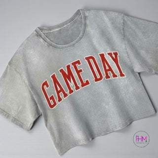 Game Day Puff Women’s Vintage Graphic Crop Top ✨🏈⚾️🥎🏀