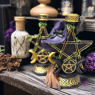 Full Moon Blessings Pentacle Candle Holder Collection 🌕