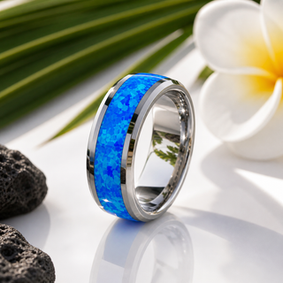 Moonlit Tides Fire Opal Ring 🌙