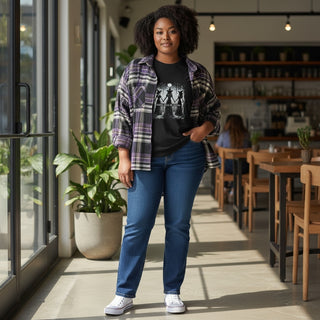 💜 Wicked One Cropped Purple Flannel 💜