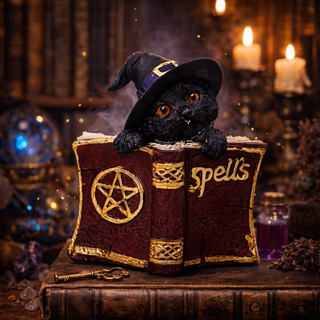 I Cast a Spell On You Black Cat Statue 🐈‍⬛