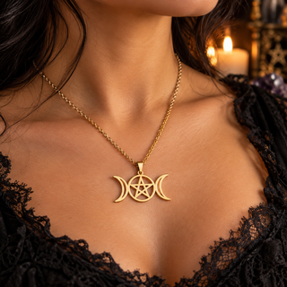 🌙 The Power Within Triple Moon Necklace | The Coven Collection 🖤✨