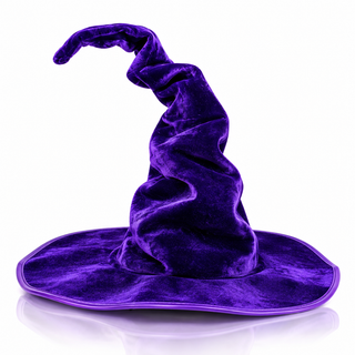 Wickedly Crooked Velvet Witch Hat