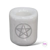 Witchy Wisdom Protection Ritual Candle Holder 🪬 - White