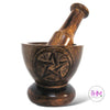 Pentacle Wooden Mortar and Pestle