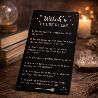 🪄 Witch’s House Rules Metal Sign ✨🏠