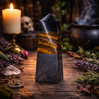 Triple Protection Gemstone Tower 🖤✨