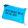 Say it Like it Is Inappropriate Small Leather Zipper Clutch