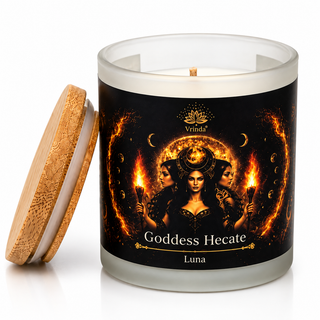 🖤 Hecate's Sacred Flame | Goddess Crystal Candle  🌙🔮