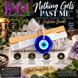🧿 Nothing Gets Past Me™ | White Sage + Selenite + Palo Santo Protection Bundle