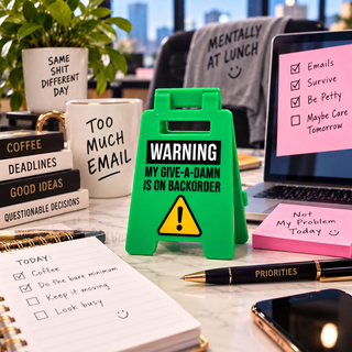 ⚠️ Caution: Unpredictable AF | Desk Warning Sign
