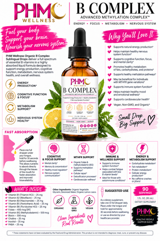 Organic B Complex Supplement | PHM Wellness