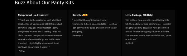 Panty Fresh - 3 in 1 Emergency Kit